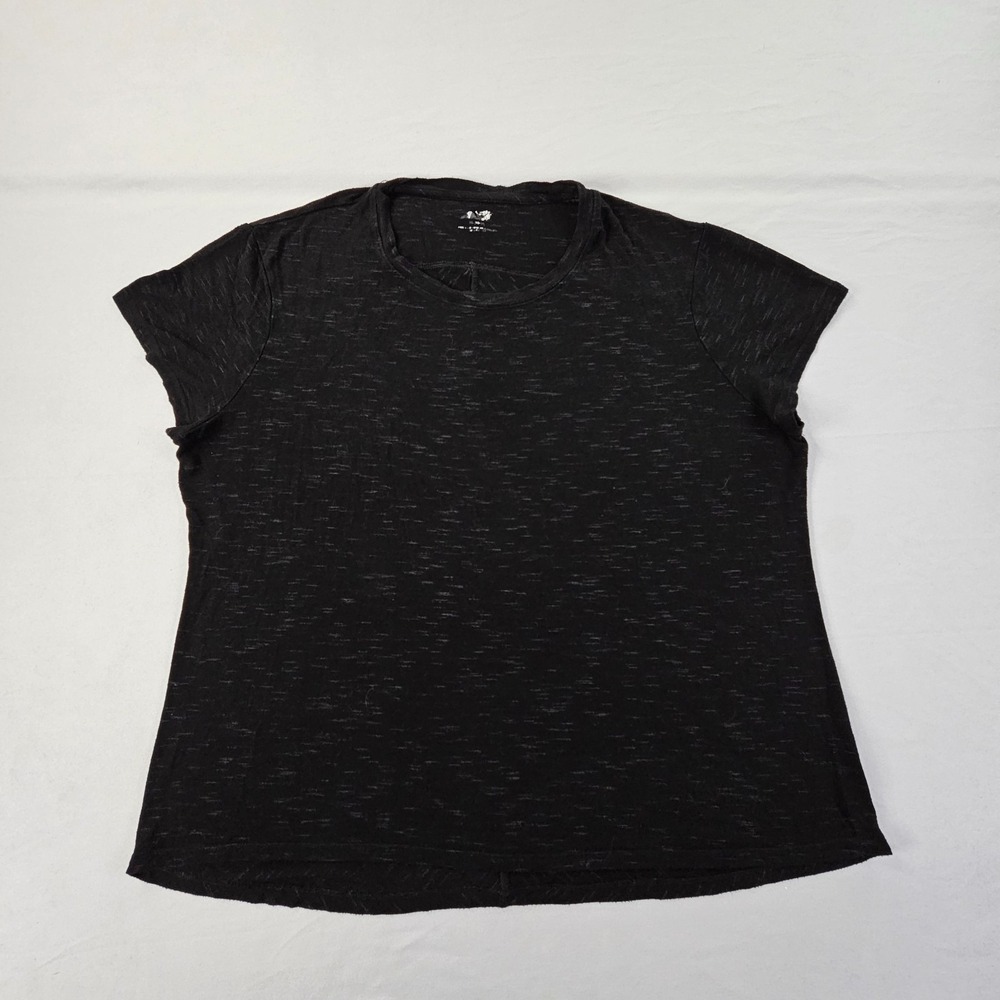 Avia Black Short Sleeve Rayon Spandex Performance T-Shirt Women's‎ XL